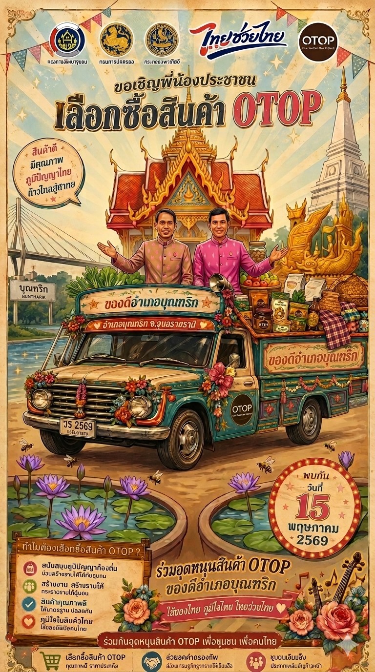 พช.บุณฑริก ขับเคลื่อนนโยบาย ไทยช่วยไทย ลดภาระค่าครองชีพ กระตุ้นเศรษฐกิจฐานราก